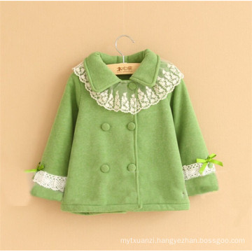 Mom and Baby 2014 lace children clothing autumn winter children clothing girls green yellow gray children coat girls wholesale